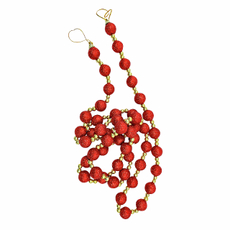 Гирлянда из шариков ChristmasDeLux красная, 172см