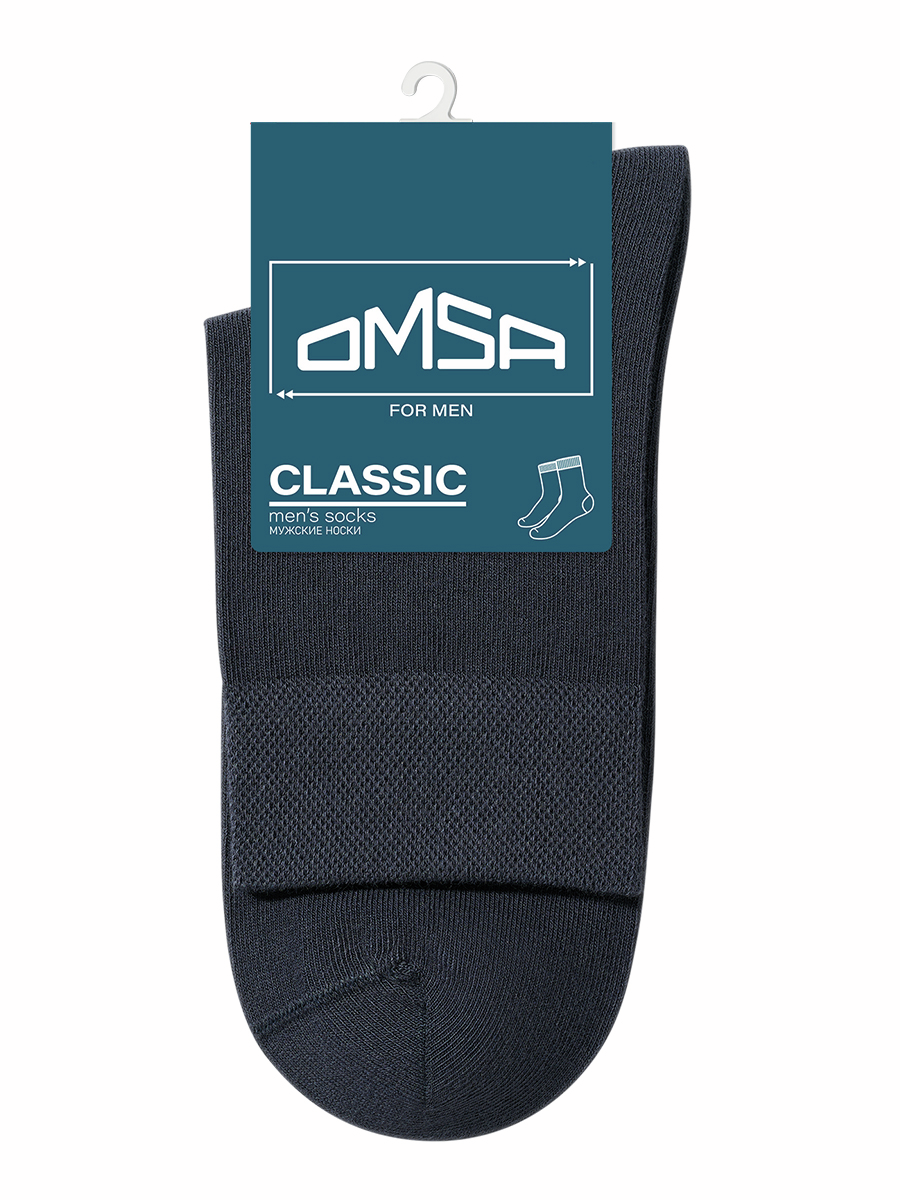 Носки мужские Omsa Classic хлопок-полиамид темно-серые размер 42-44