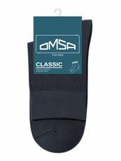 Носки мужские Omsa Classic хлопок-полиамид темно-серые размер 45-47