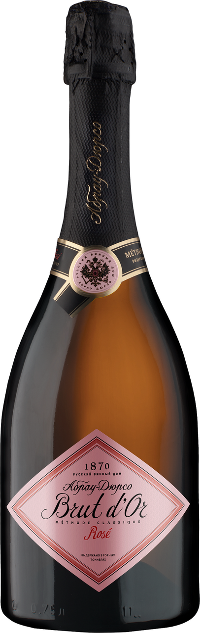 Вино игристое Абрау Дюрсо Brut d'Or Rose розовое брют, 0.75л