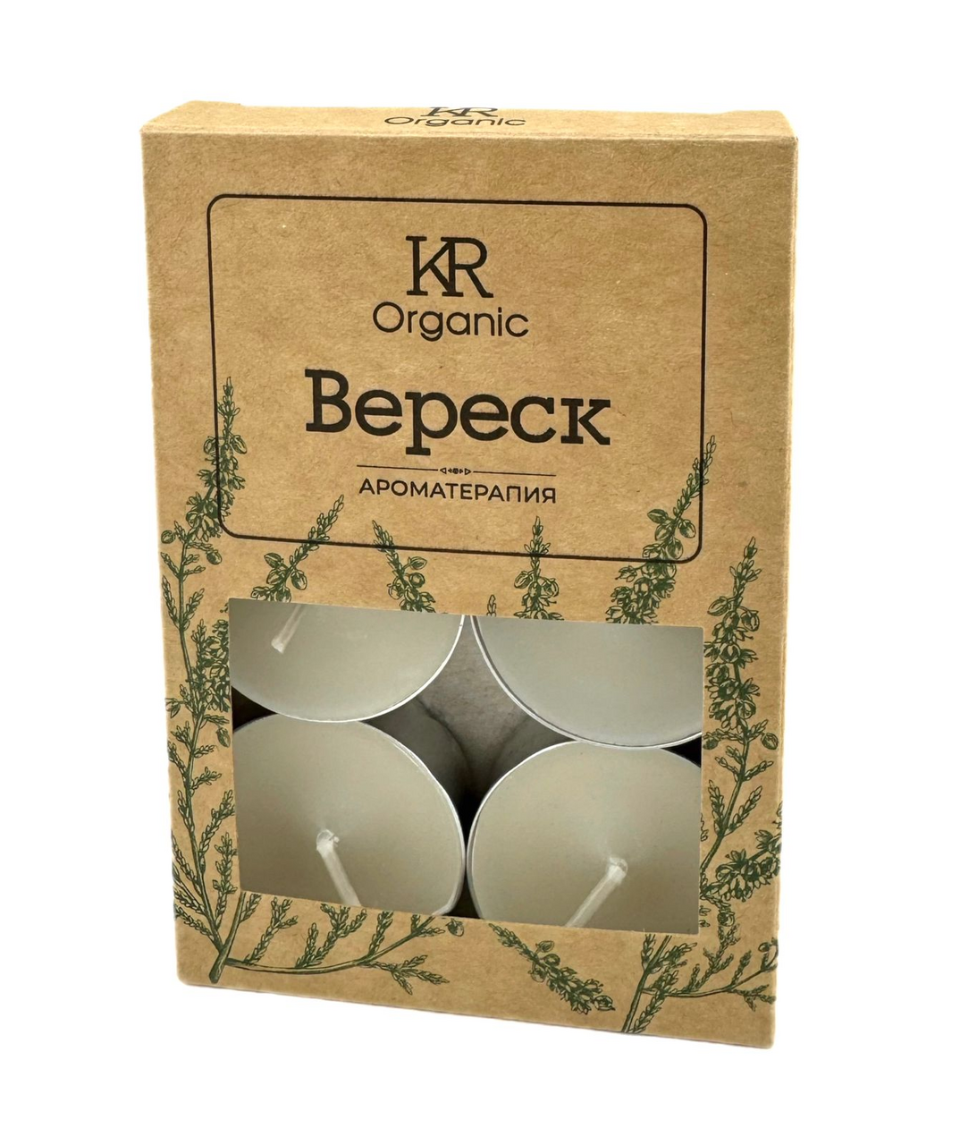 Свеча ароматическая Kukina Raffinata чайная Вереск, 6шт