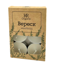 Свеча ароматическая Kukina Raffinata чайная Вереск, 6шт