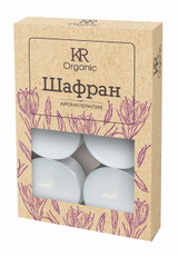 Свеча ароматическая Kukina Raffinata чайная Шафран, 6шт