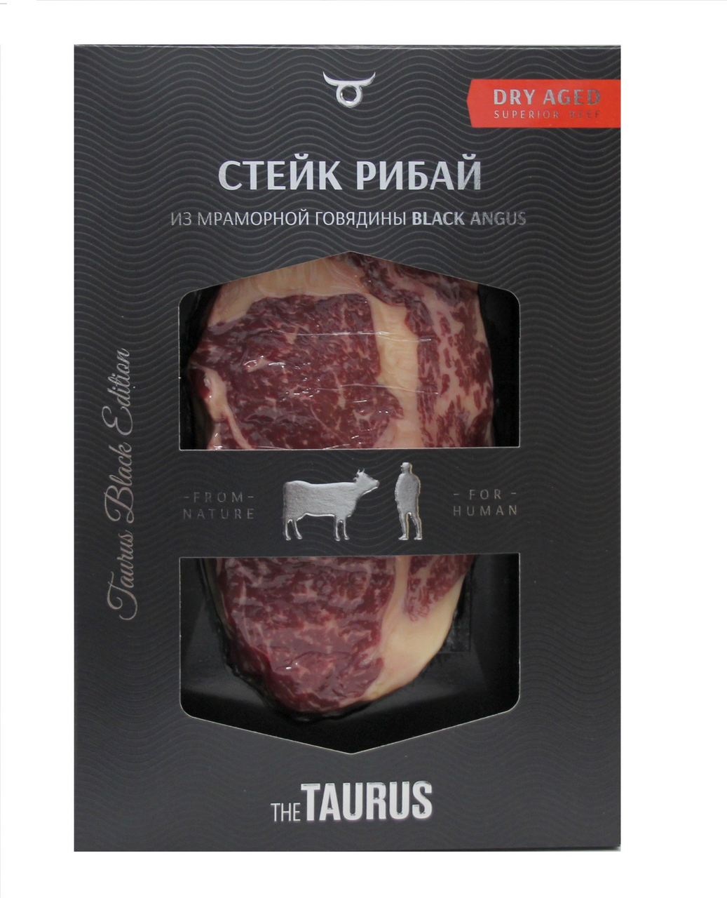 Изображение товара Стейк из говядины Taurus Рибай Dry Aged категории А, 350г