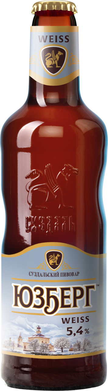 Пиво Юзберг Weiss светлое нефильтрованное пшеничное, 0.47л