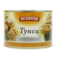 Тунец Пеликан филе натуральный в собственном соку, 1.7кг