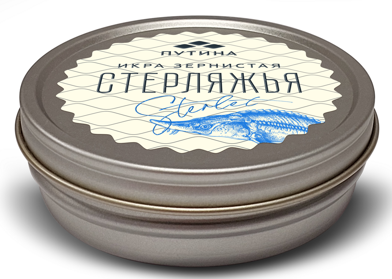 Икра черная Путина стерляжья зернистая, 50г