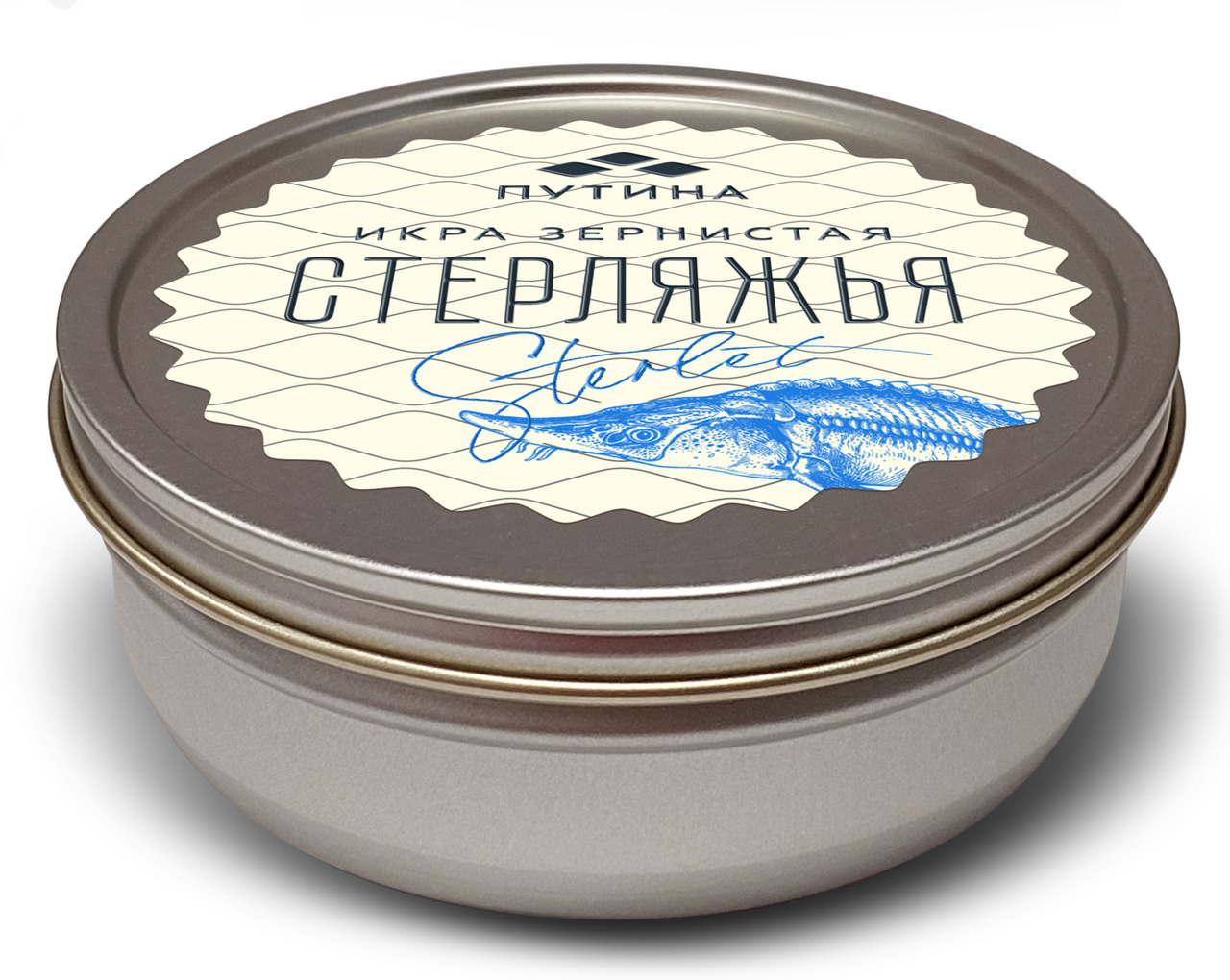 Икра черная Путина стерляжья зернистая, 125г