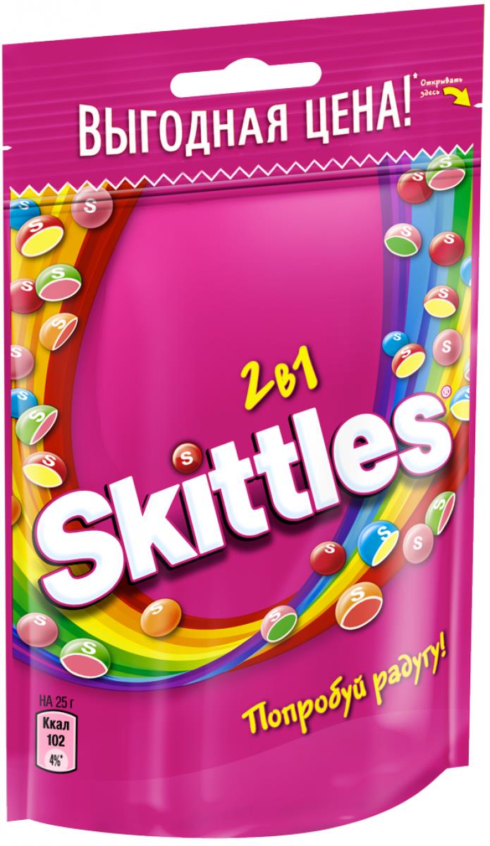 Драже SKITTLES 2 в 1, 100 г