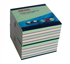 SIGMA Бумага для заметок с клеевым краем 3 цвета 7.6 х 7.6см 400 листов, 2шт