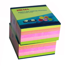 SIGMA Бумага для заметок с клеевым краем 5 цветов 7.6 х 7.6см 400 листов, 2шт