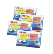 SIGMA Закладки самоклеящиеся 4 блока 4.5 х 2.5см, 2 цвета х 25 листов