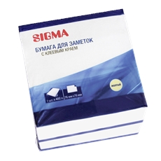 SIGMA Бумага для заметок Z-блок с липким краем желтая 7.6 х 7.6см 100 листов, 6шт