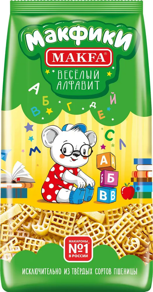 Изображение товара Макароны фигурные детские Makfa Макфики Веселый алфавит, 300г