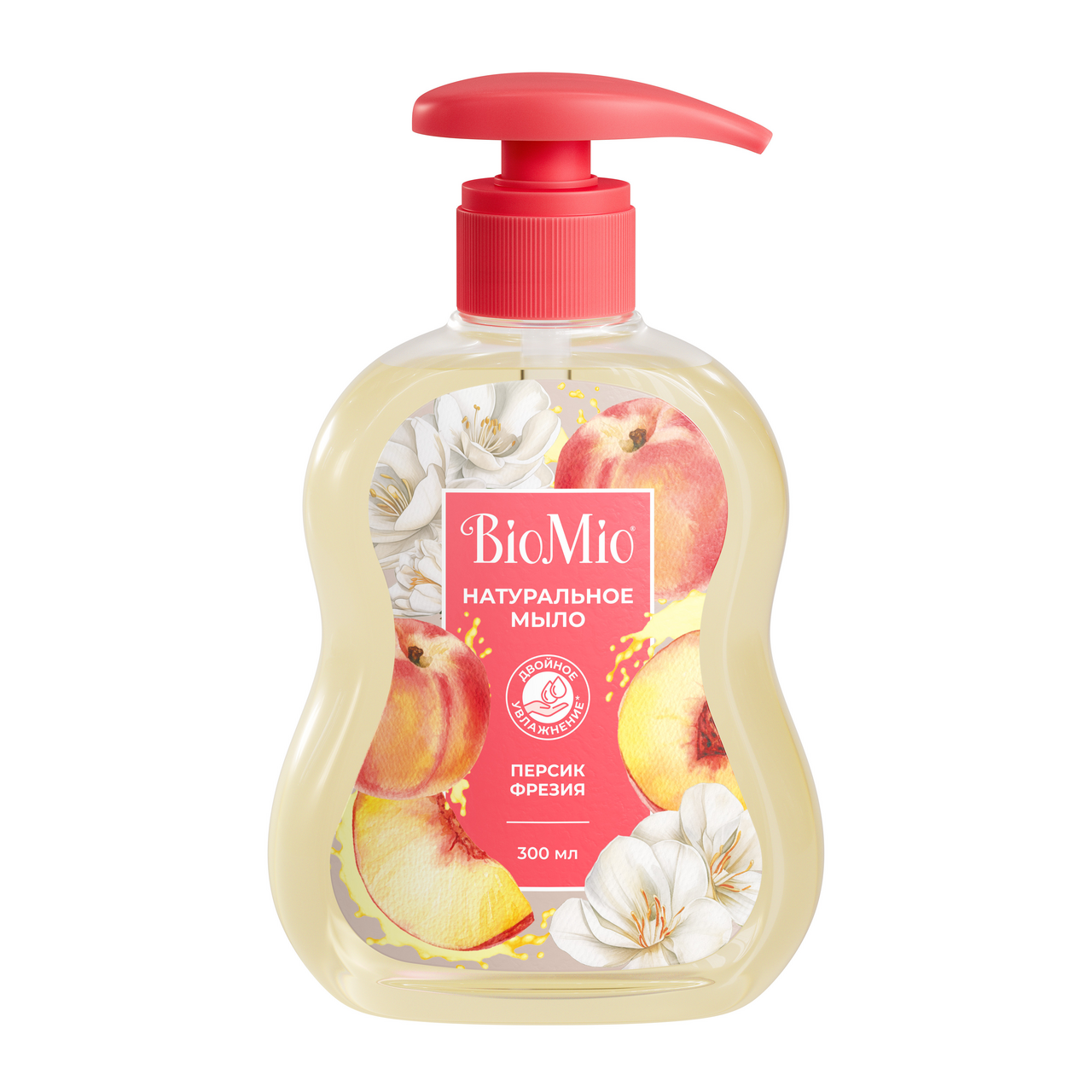 Изображение товара Мыло жидкое BioMio Natural Liquid Soap с маслом персика, 300мл