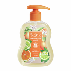 Мыло жидкое BioMio Natural Liquid Soap с эфирными маслами апельсина и бергамота, 300мл