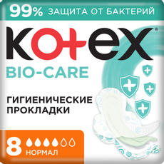 Прокладки гигиенические Kotex Bio-Care Нормал, 8шт