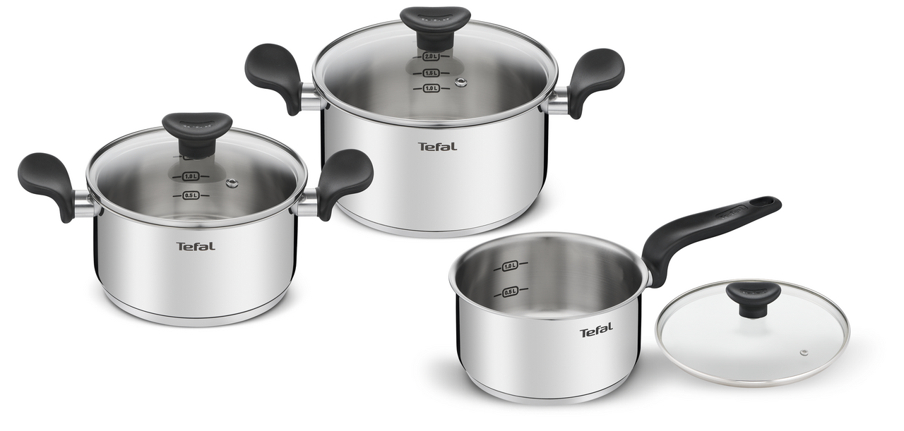 Изображение товара Набор кастрюль Tefal Primary 6 предметов из нержавеющей стали