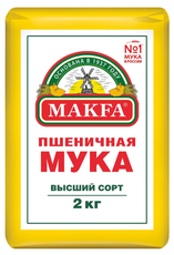 Мука Makfa пшеничная высший сорт, 2кг