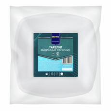 METRO PROFESSIONAL Тарелка одноразовая глубокая пластиковая белая 18см, 6шт