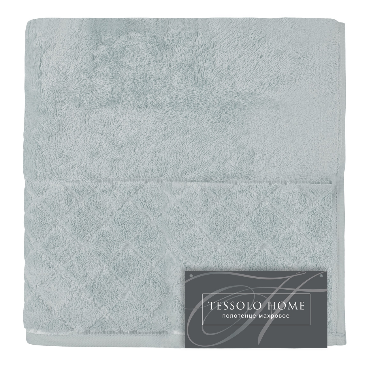 Полотенце Tessolo Home махровое миконос аква-голубой 550г, 70 x 140см