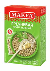 Крупа гречневая Makfa ядрица зеленая, 400г