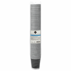 RIOBA Стакан бумажный черный волна 200мл, 50шт