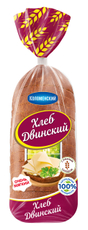 Хлеб Коломенский Двинский пшенично-ржаной в нарезке, 350г