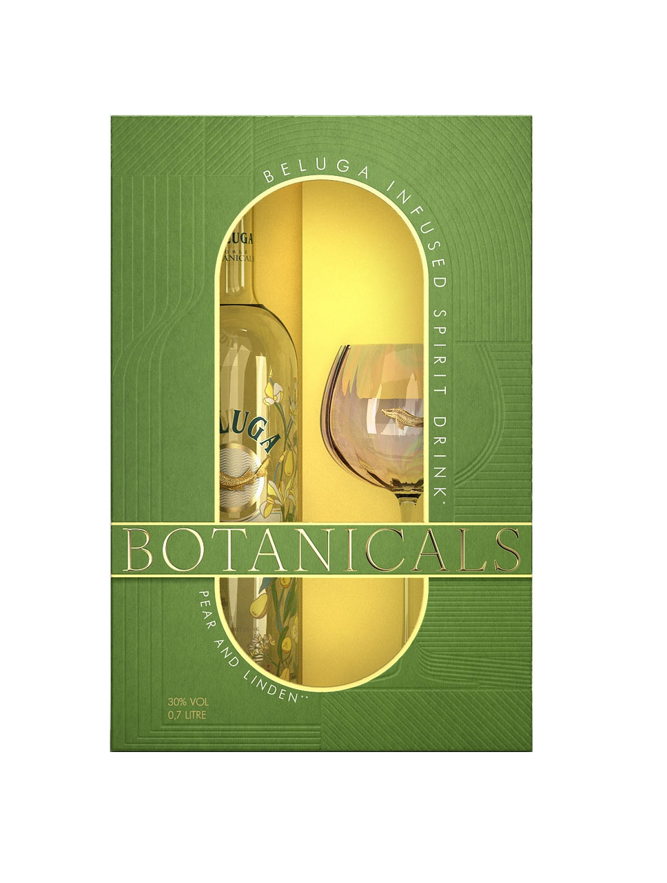 Настойка Botanicals Груша и липа с бокалом в подарочной упаковке, 0.7л