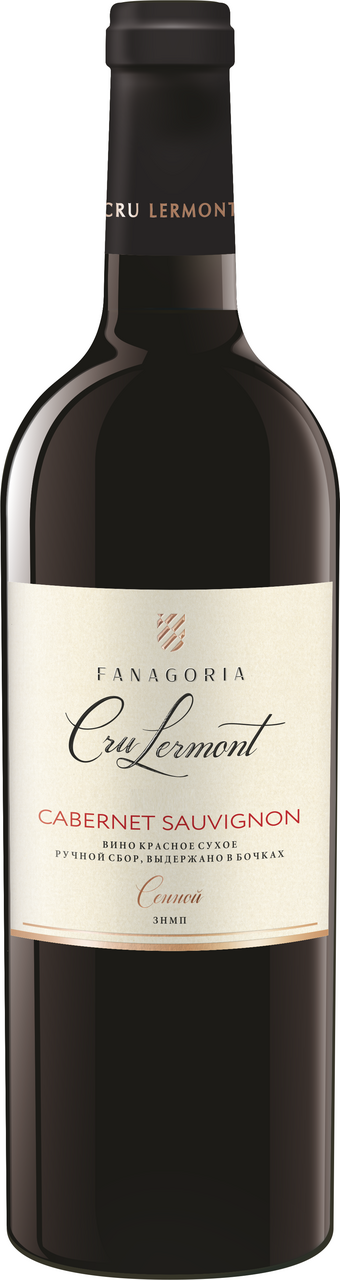 Изображение товара Вино Cru Lermont Cabernet Sauvignon красное сухое 0.75л Россия