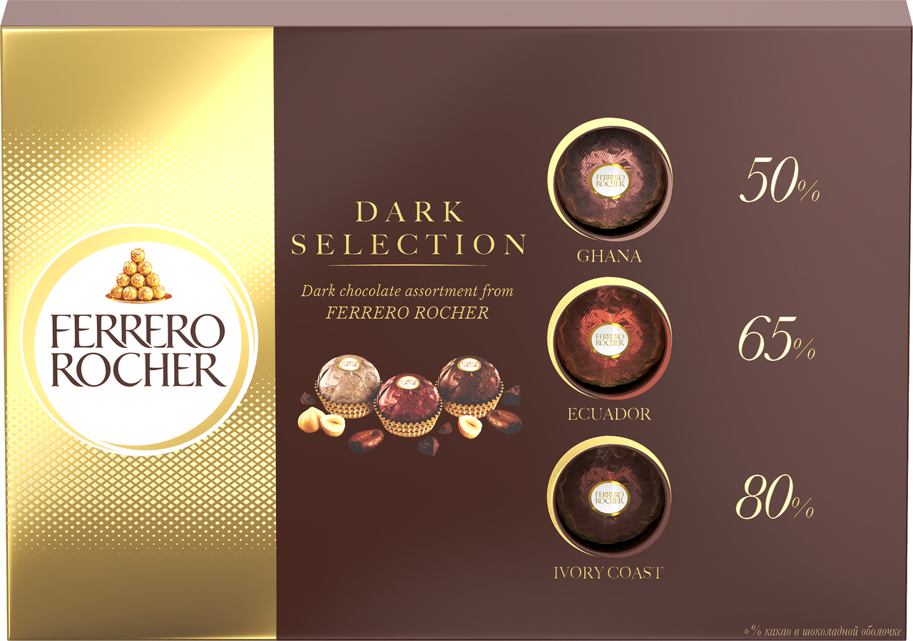 НаборконфетFerreroRocherDarkSelection,187г