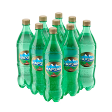 Вода Нарзан минеральная лечебно-столовая природной газации газированная, 1л x 9 шт