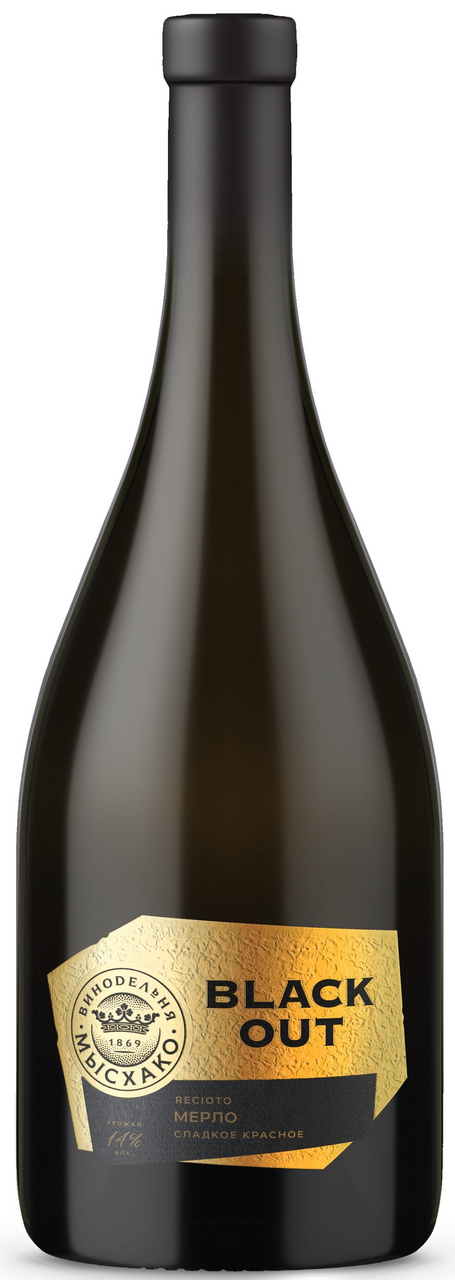 Изображение товара Вино Мысхако Merlot Black Out красное сладкое 0.75л Кубань Россия