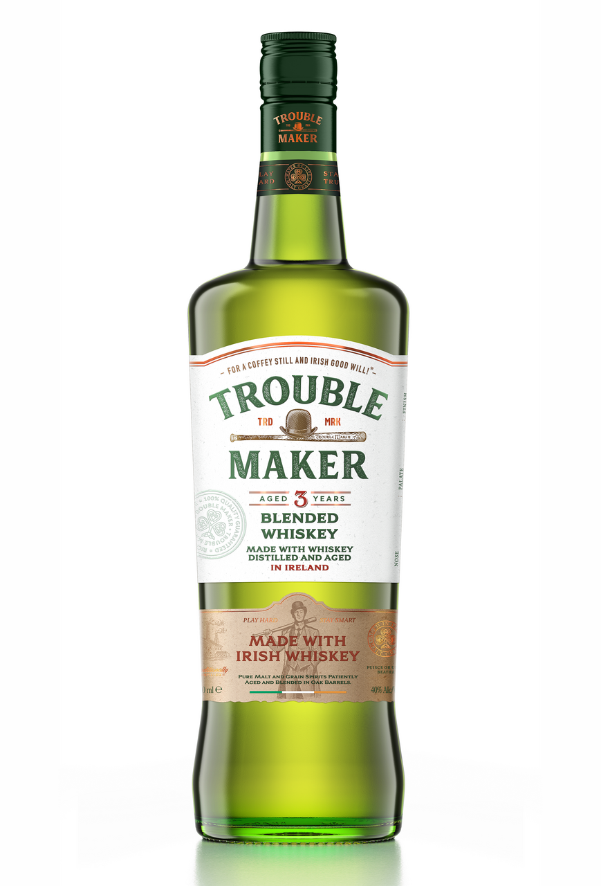 Изображение товара Виски Troublemarker 0.7л купажированный выдержанный в дубовых бочках Россия
