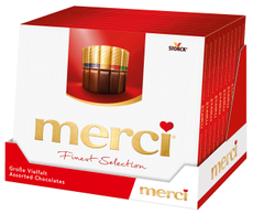 Набор шоколадных конфет Merci Finest Selection Ассорти, 250г x 10 шт