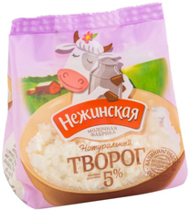 Творог Нежинская МФ 5%, 200г