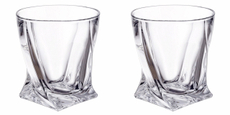 Набор стаканов для виски Crystal Bohemia Quadro, 340мл x 2шт