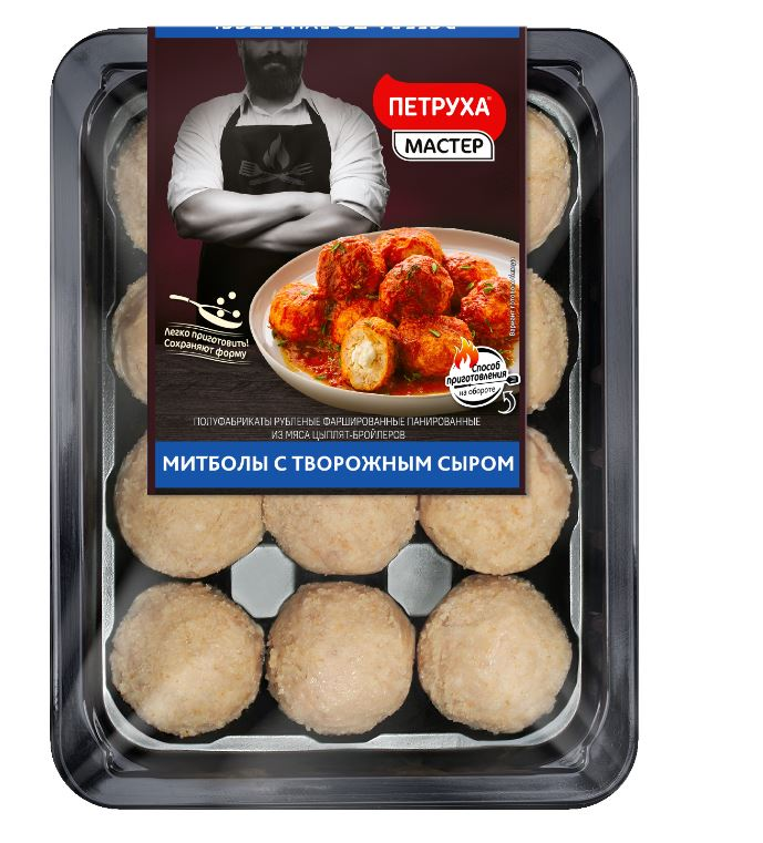 Митболы Петруха мастер с творожным сыром охлажденные, 350г