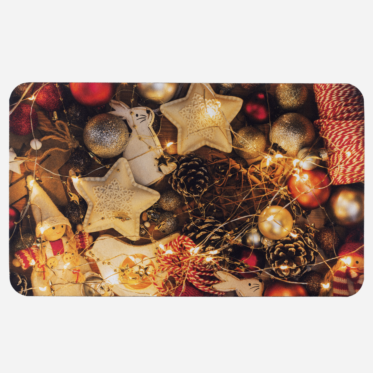 Коврик придверный Profiflooring Новогоднее волшебство полиэстер, 45 x 75см