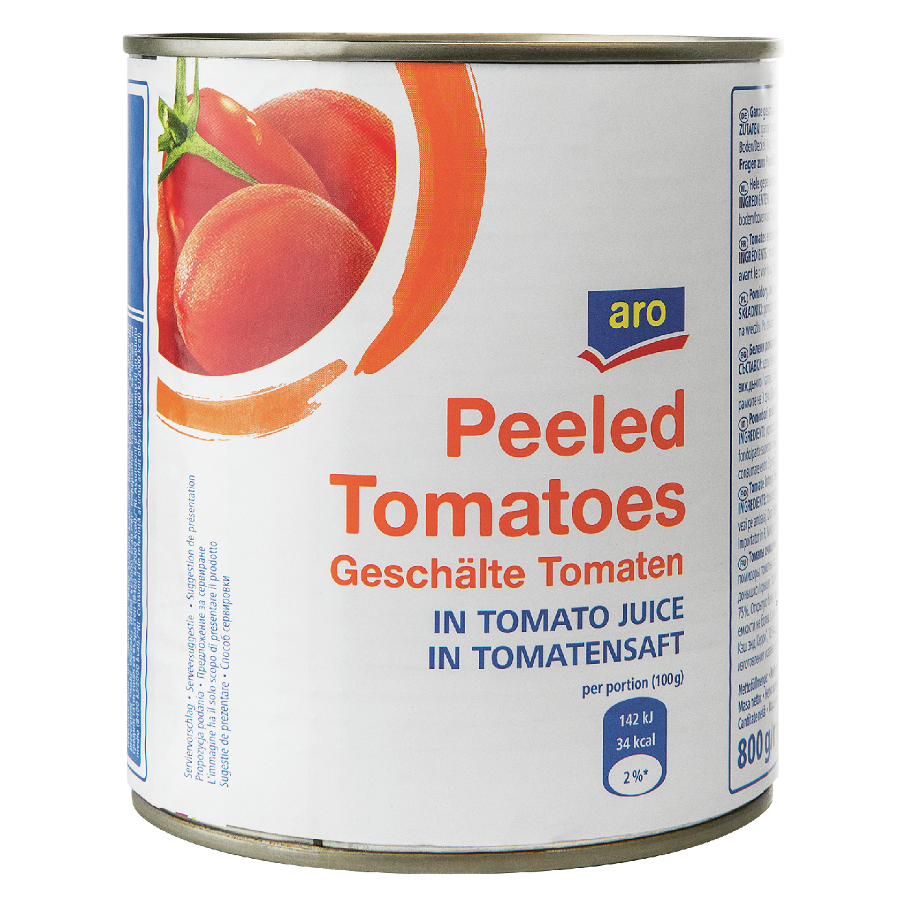 aro Томаты очищенные в собственном соку, 800г