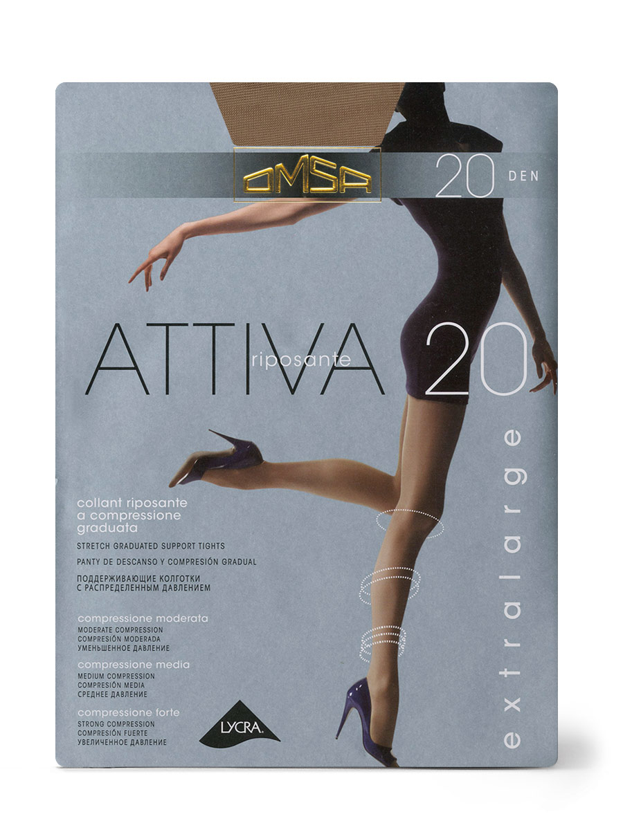 Колготки женские Omsa Attiva 20 den телесные, размер 6 купить с ...