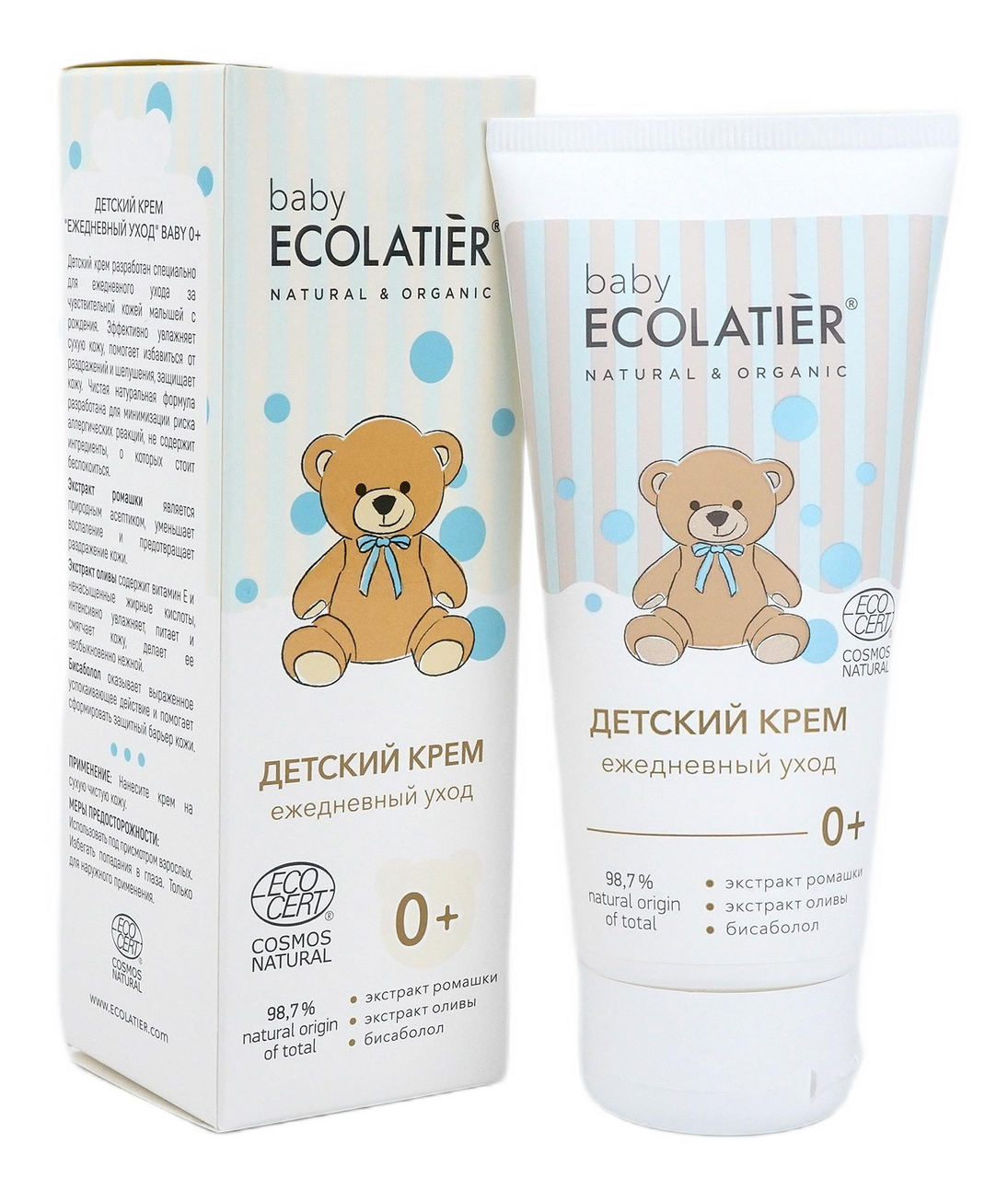 Изображение товара Крем детский Ecolatier Baby Ежедневный Ромашка-олива-бисаболол, 100мл