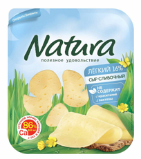 Сыр Natura сливочный легкий нарезка 16%, 300г