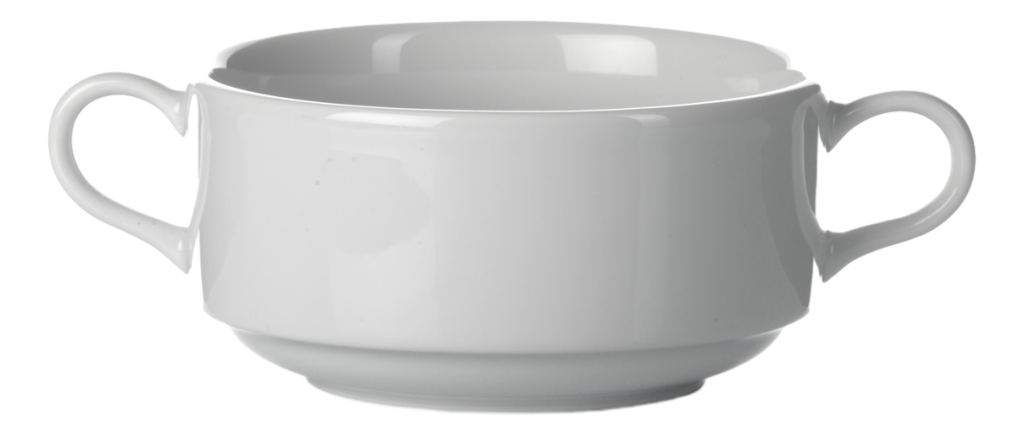 Изображение товара Бульонница Башкирский фарфор 320 мл для супа, высокая прочность, посуда из России