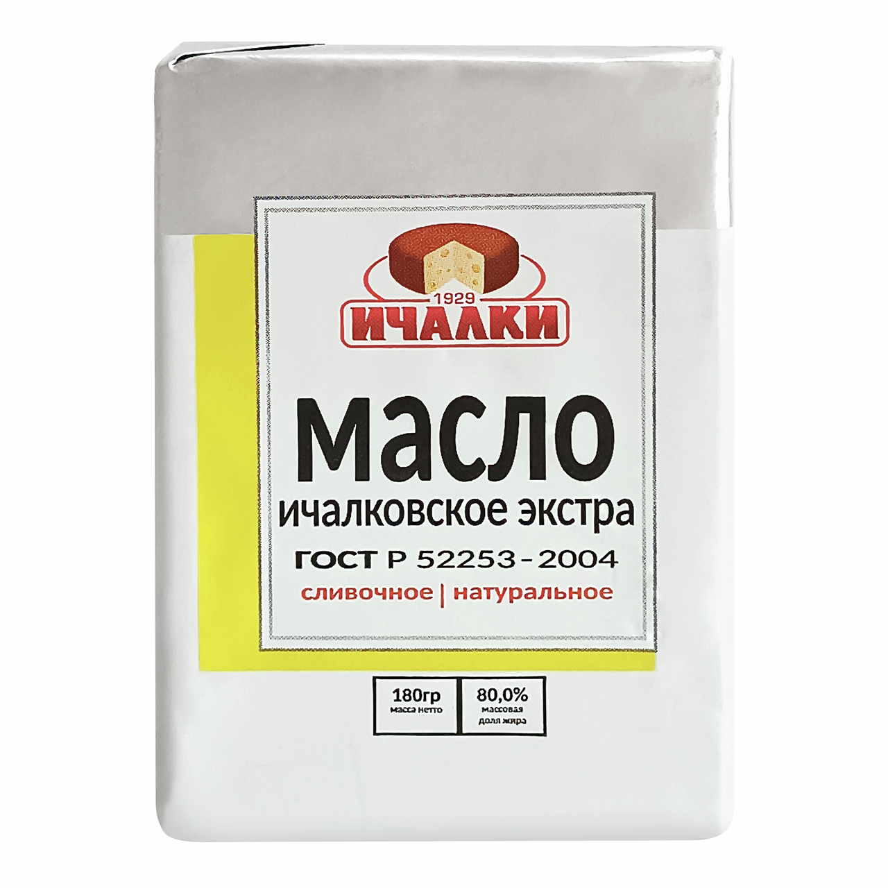 Масло сливочное Ичалки Ичалковское Экстра ГОСТ 80%, 180г