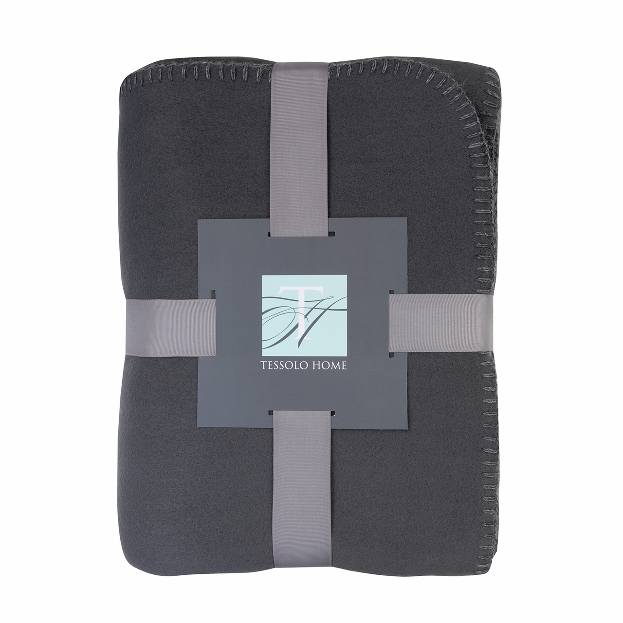 Плед Tessolo Home флисовый темно-серый 260г, 170 x 220см
