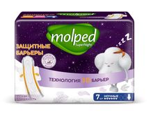 Прокладки Molped Supernight ночные барьер, 7шт