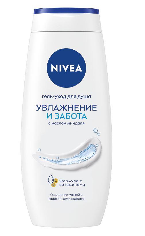 Изображение товара Гель-уход для душа Nivea Увлажнение и забота с миндалем, 250мл