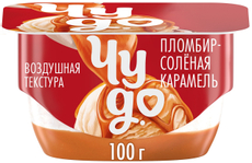 Десерт творожный Чудо пломбир с соленой карамелью 4.2%, 100г