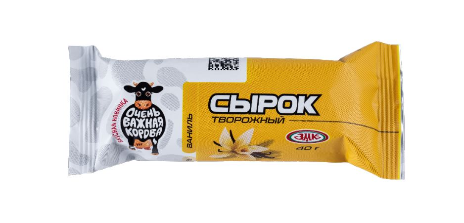 Сырок творожный глазированный Очень важная корова с ванилью 20%, 40г